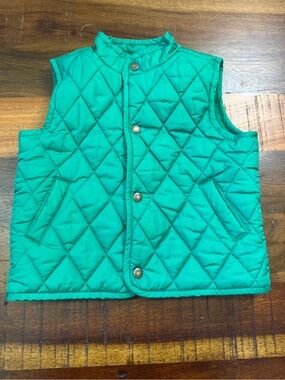 Janie and Jack Baby 12-18M Emerald Green Quilted Puffer Vest